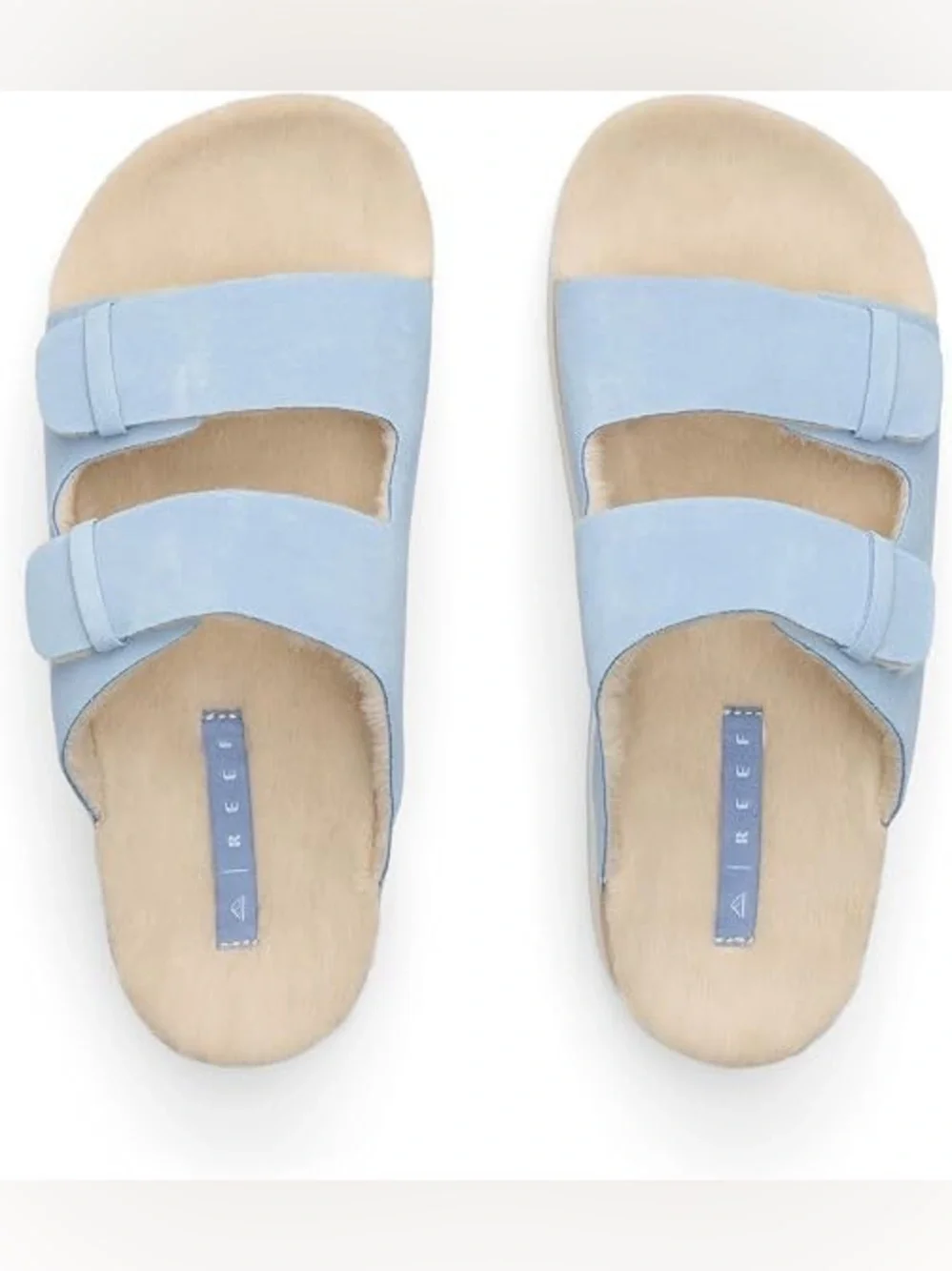 REEF Ojai Ciara Rare Dusty Blue Suede Platform Sandals Women’s 10 NWT